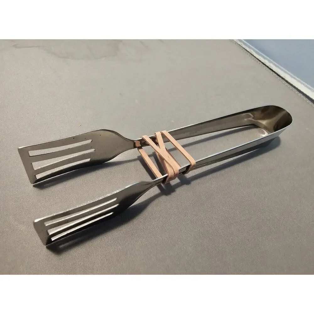 Silver Stainless Steel Tongs - 7